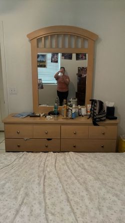 Dresser with mirror