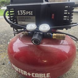 Air compressor And 2 Brad Nailers And Hoses 
