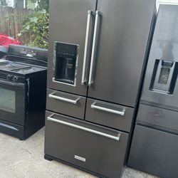 KITCHENAID FRENCH DOOR REFRIGERATOR Delivery P For Small Fee  🚛