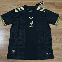 Mexico Fútbol Playeras Negras para Hombres, Mujeres, y Niños 