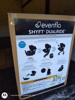 Evenflo shift Dual Ride Travel system with carr y'all storage boone gray metal frame 29 lb weight