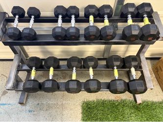 Dumbbell set with rack