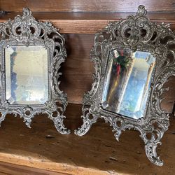 Antique French rococo freestanding mirror