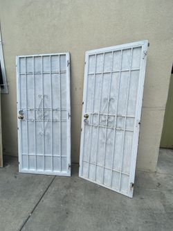 two Metal Solid Doors 32 Inch Wide By 80 Inch High being Very Good Condition Of $60 each One