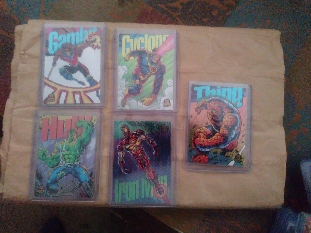 Five limited Edition Iron Man Cyclops Thing. Gambit. Hulk