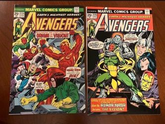 🗝️ 1975 Bronze Age Avengers # 134-135 Comics