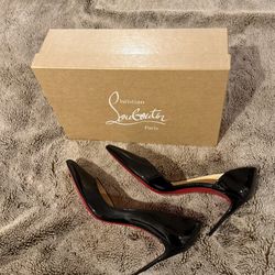 Authentic Christian Louboutin Iriza 85mm Patent Leather Pumps   