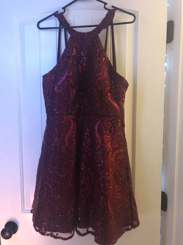 Formal maroon dress