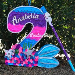 Mermaid / Sirenita Número Piñata 