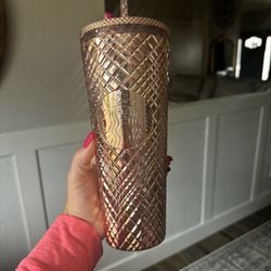 Rose Gold Starbucks Cup