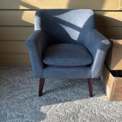 Blue Mid Century Modern Style Chair