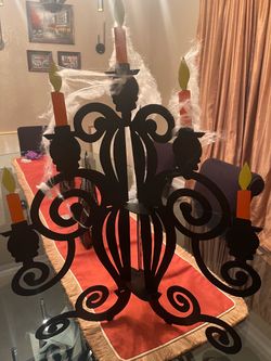 HALLOWEEN 3-D Candelabra Centerpiece Sturdy Cardboard