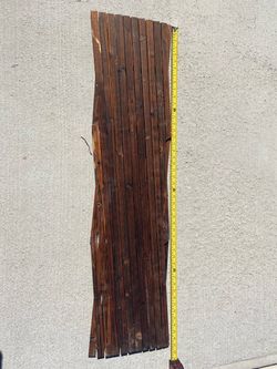 Dark Stained Wood Expandable Trellis