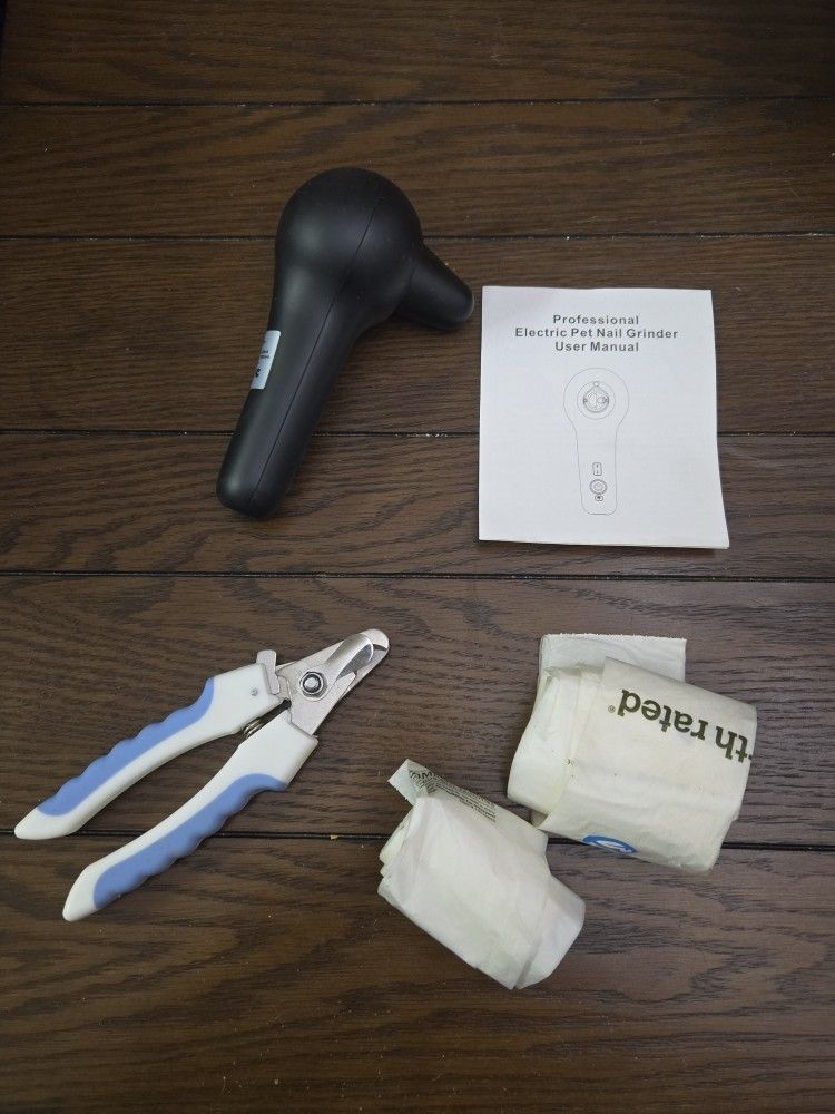 Nail Grinder, Clippers, Dog Waste Bags