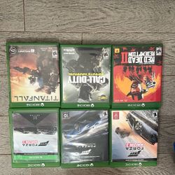 Red Dead Redemption 2, Forza 6,3,2 , COD Infinite Warefare, And Titanfall video game for the Xbox One console