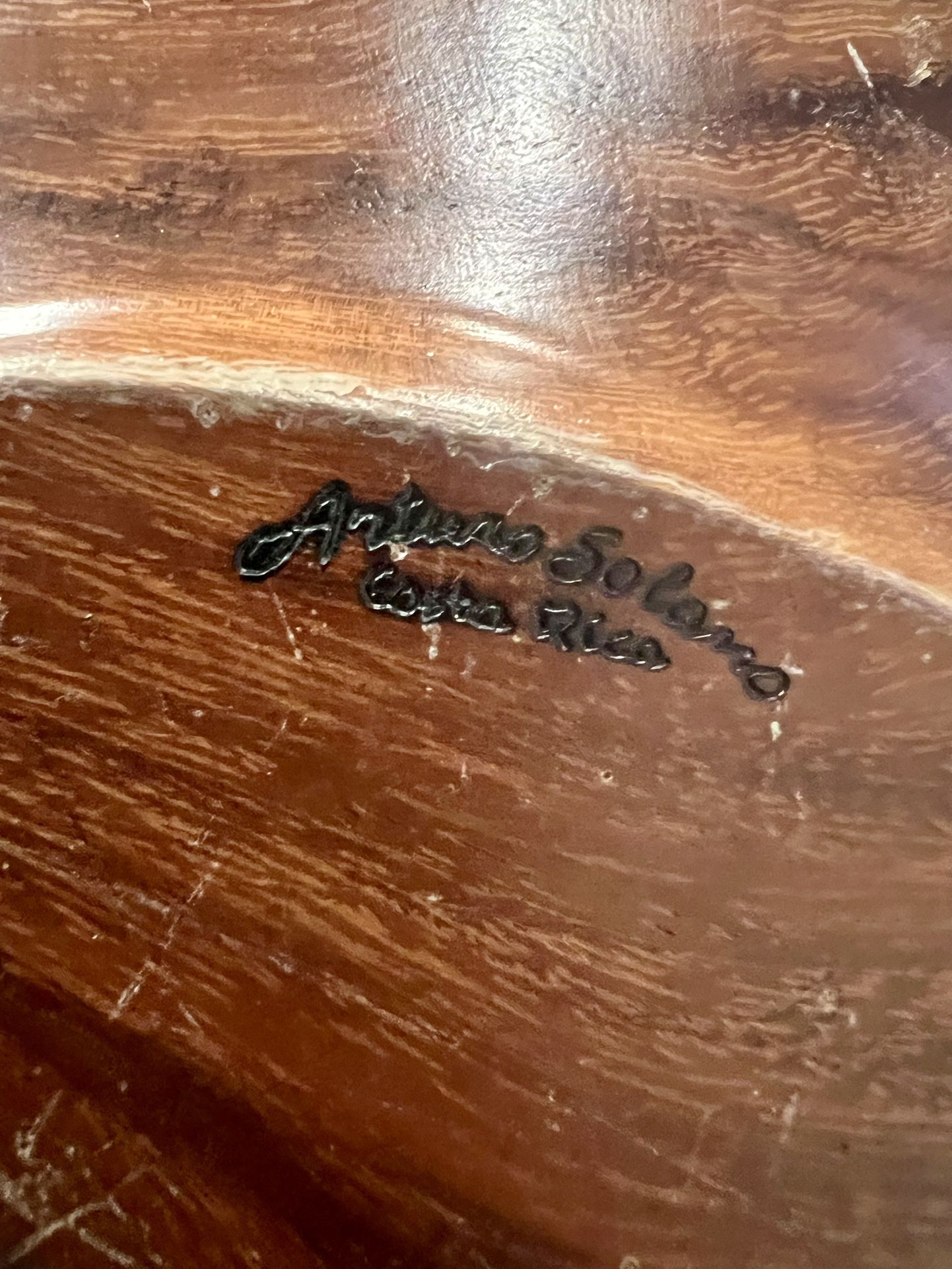 Wooden Large Heavy Bowl By Arturo Solano