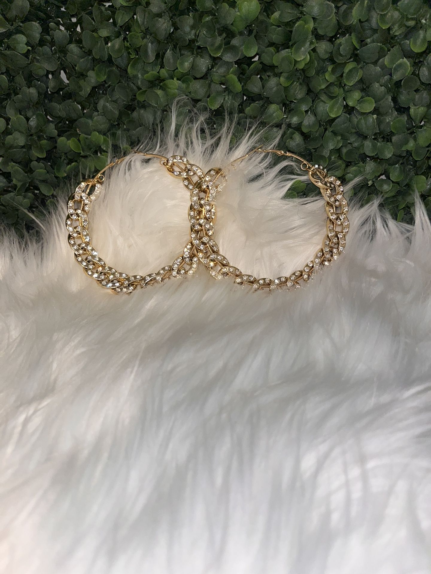 Gold chain earrings- Brand New 