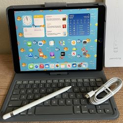 Apple iPad Air 3rd Generation (10.5” screen) 64GB With zagg Keyboard and Pencil 
