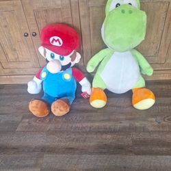 Mario And Yoshi  Super Mario Bros  Huge Stuffed  Animal 