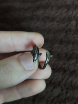 Sterling silver dolphin ring