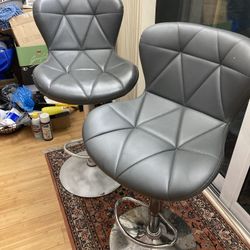 Two Leather Barber Chairs For $50 Both