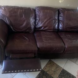 Recliner Leather  Couch 