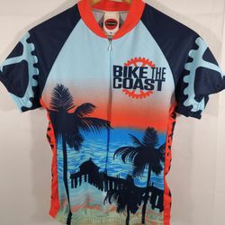 Vintage WORLD JERSEYS Bike the Coast Cycling Jersey Women (Size-M)
