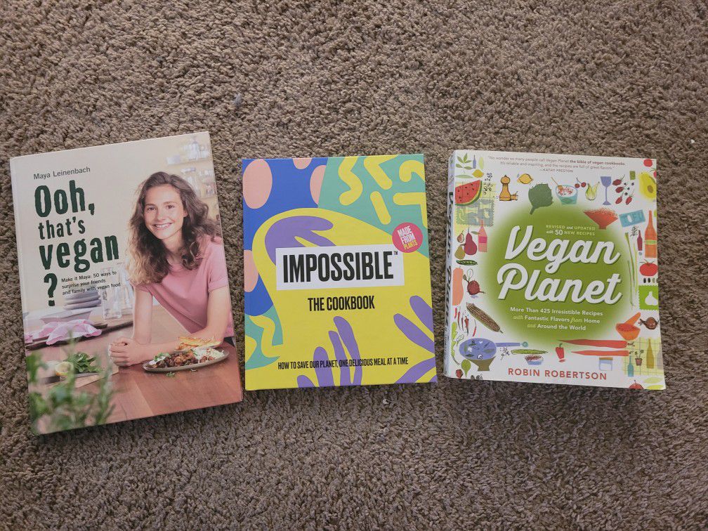 3 Vegan/plant-based Cookbooks
