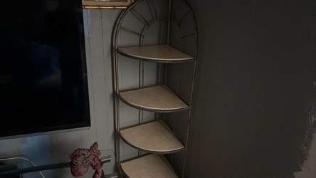 Corner brass cabinet