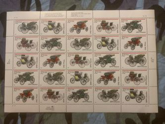 USPS Antique Autos 32¢ Stamp Sheet 1995