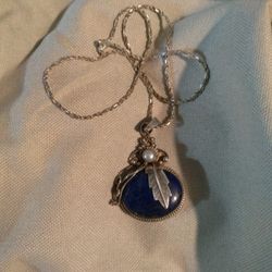 925 onyx sterling Pendant and chian