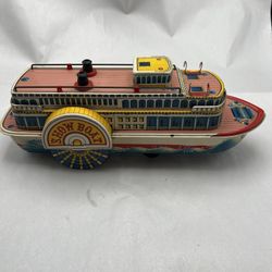 BATTERY OPERATED SHOWBOAT 1960'S MODERN TOY CO. JAPAN 