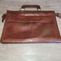 Vintage Brown Leather Briefcase 