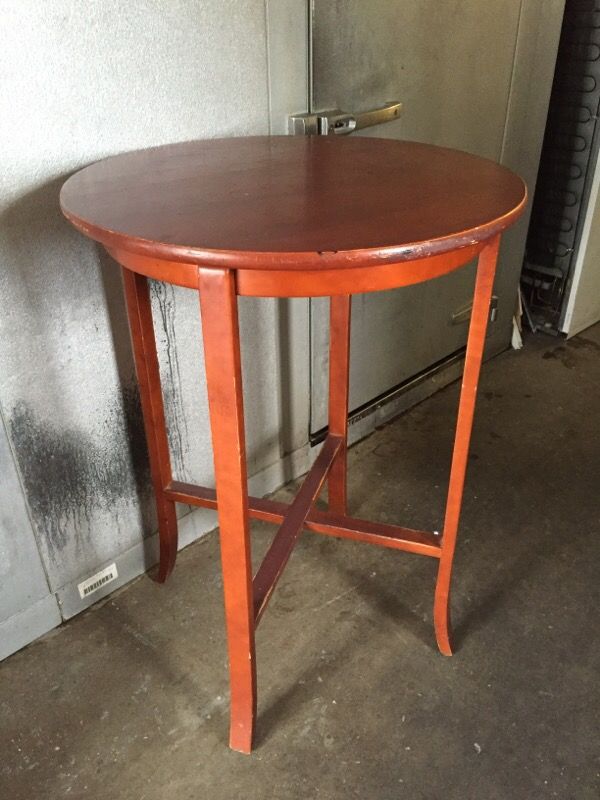 Restaurant high table wood