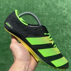 ADIDAS ADIZERO FINESSE “BLACK / SOLAR GREEN” TRACK SPIKES (Size 9, Men’s)