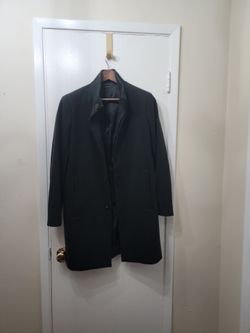 Theory Belvin dark green mens size small Wool Coat