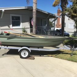 12 Foot Aluminum Fishing Boat And Trailer 