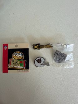 Vintage Las Vegas Oakland LA Raiders NFL Pin Lot of 4