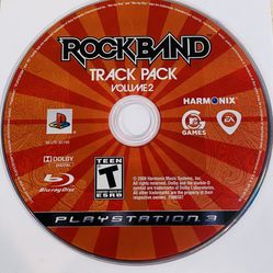 Rock Band Track Pack Volume Vol 2 (Sony PlayStation 3 2008) PS3 Disc Only Tested Authentic 