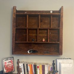 Old Barn Wood Hanging Shelf Unit 