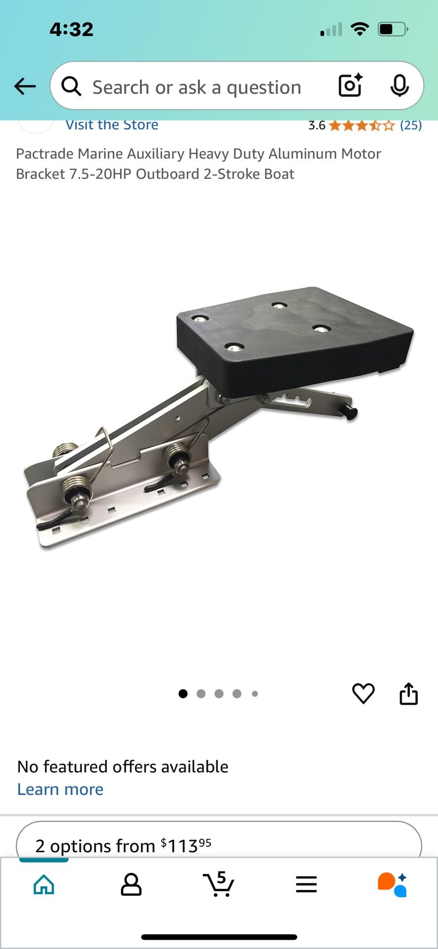 Pactrade Marine Motor Bracket