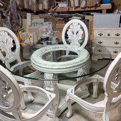 antique white table and antique white table