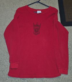 Vintage Y2K West Coast Choppers Red Thermal Shirt Size L