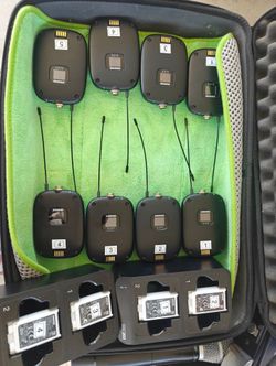 8 Shure slxd4 wireless microphones for instruments