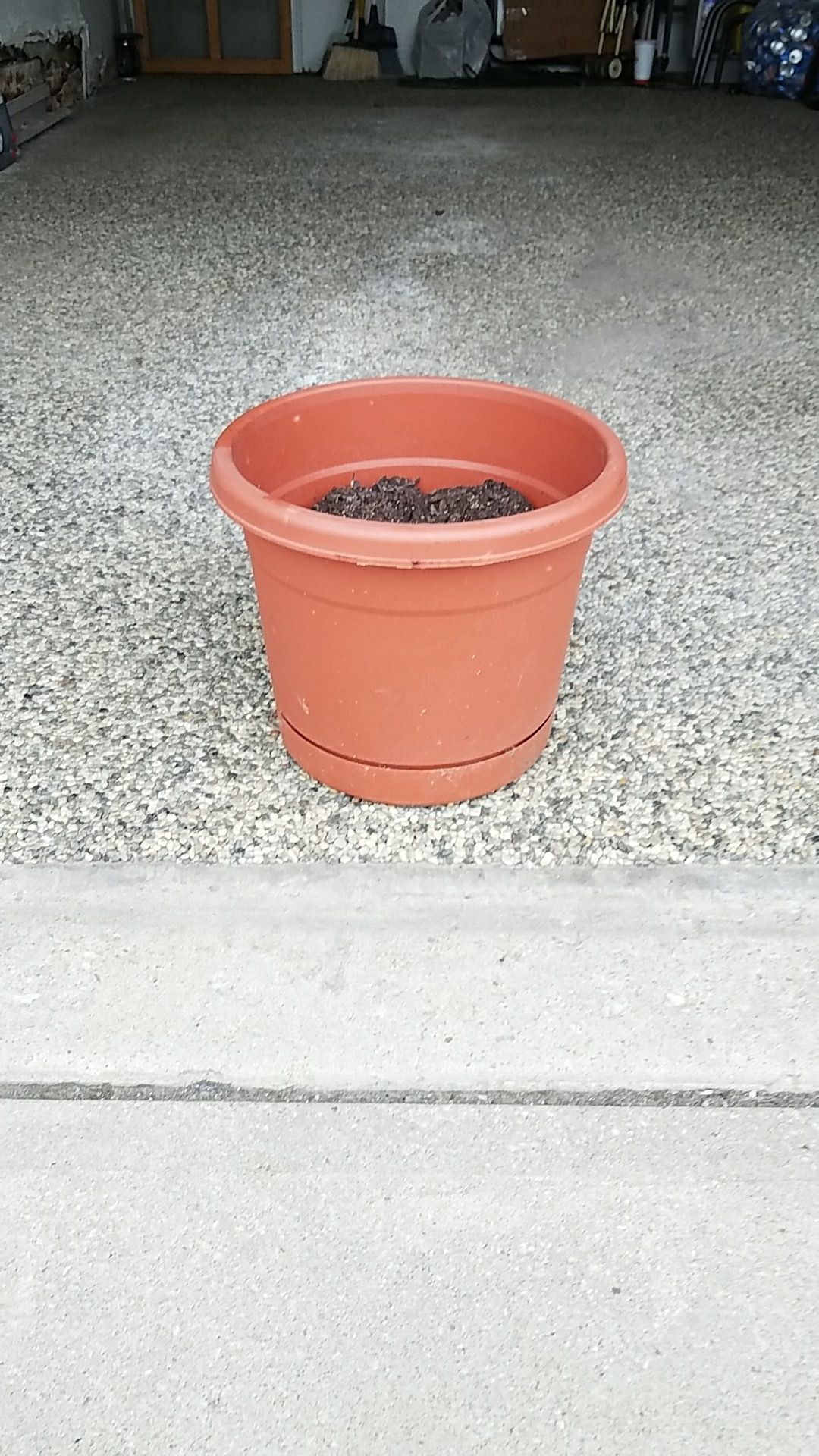 Brown pot for plants