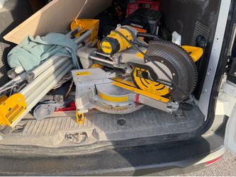 12 in dewalt miter saw obo and impact/driver drill combo 3 batteries 1 charger
