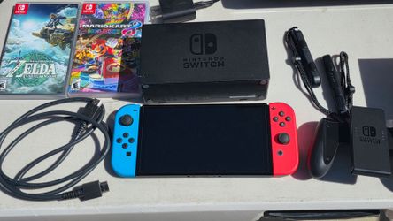 Nintendo switch oled with games