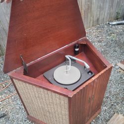 Vintage 50s Mid Century Westinghouse Record Player Turntable Console
