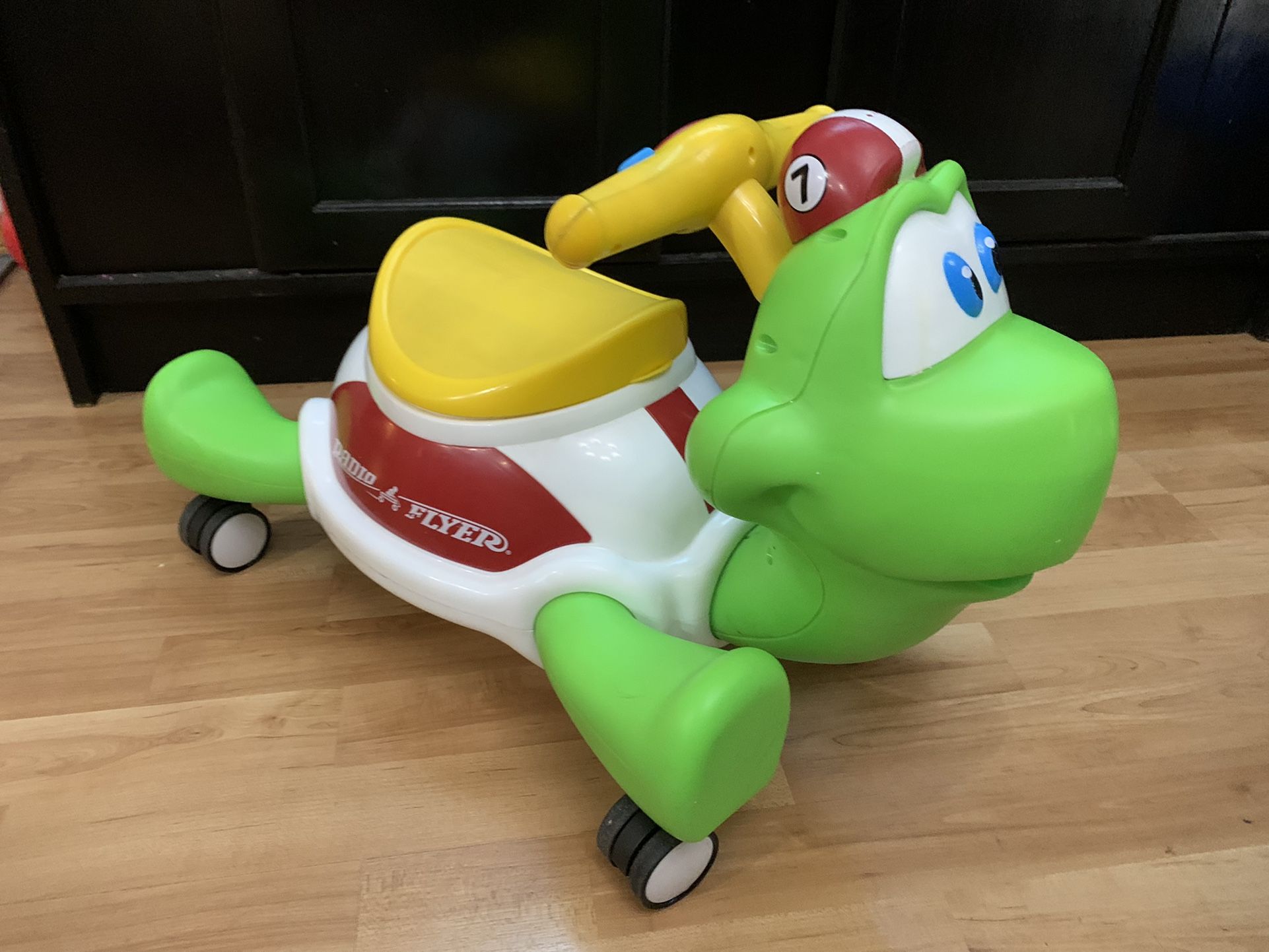 Vintage Fisher Price Turbo Turtle Ride On Toy