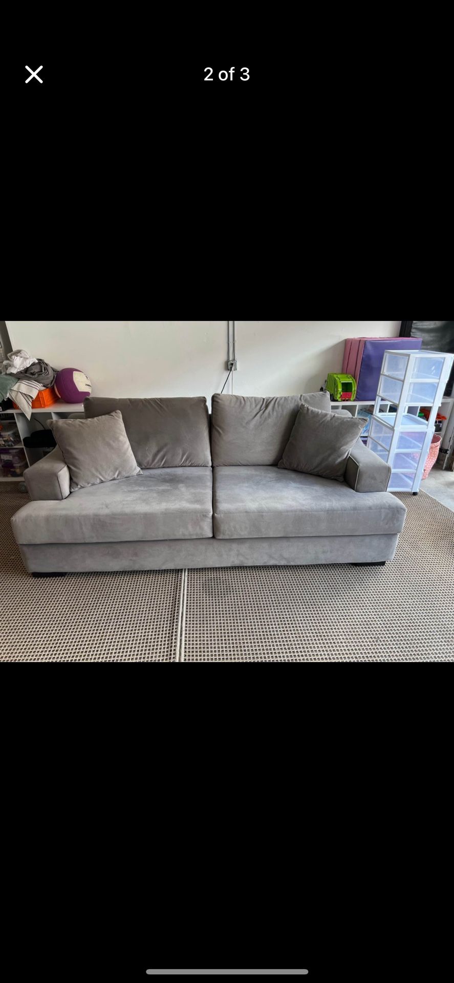 Gray Oversized Couch